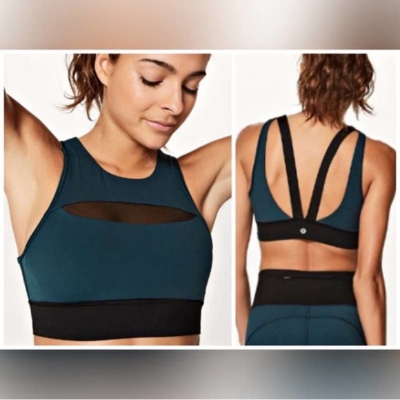 Set lululemon athletica Teal and Black leggings and sports bra - Picture 5 of 13